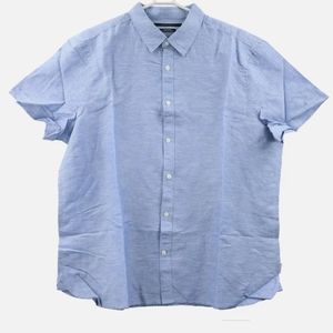 Perry Ellis Linen Blend Collared Shirt